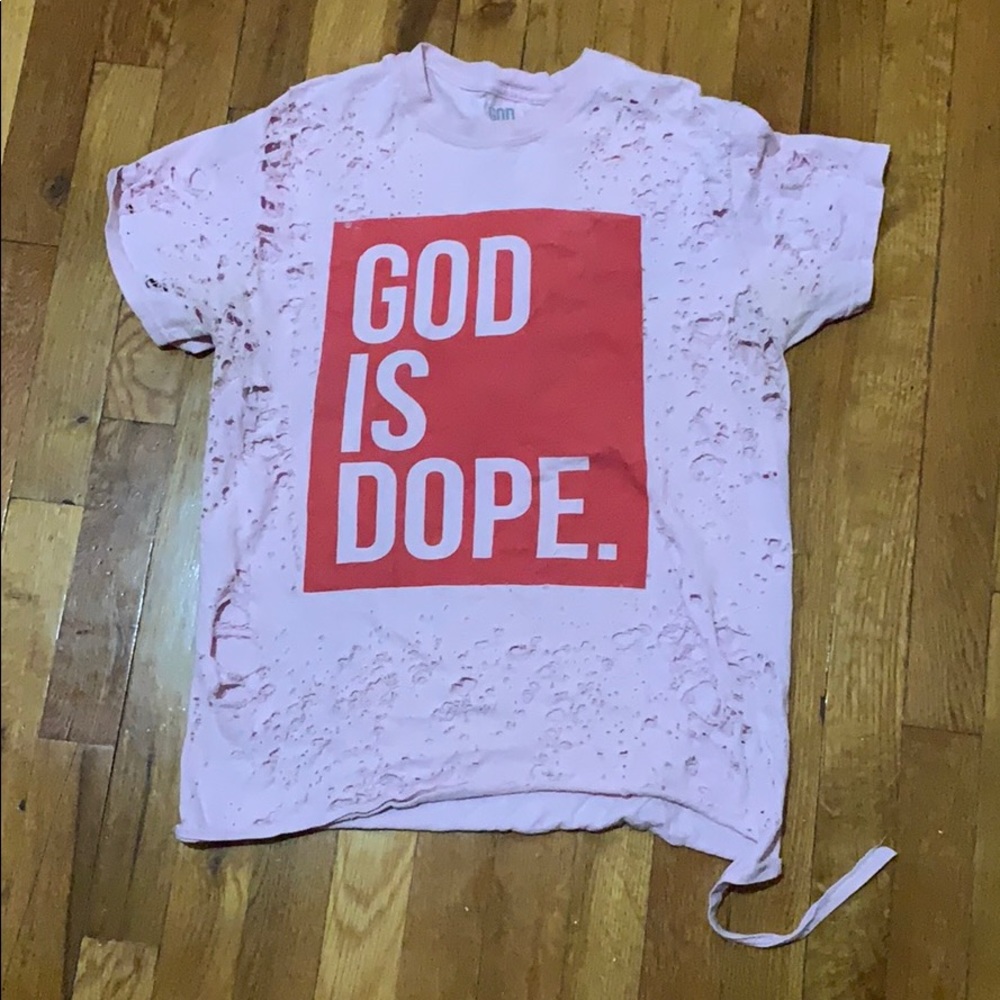 Distressed tee shirt